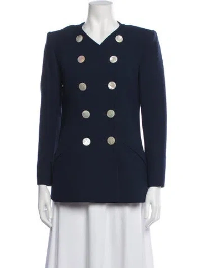 Pre-owned Saint Laurent Virgin Wool Blazer In Blue