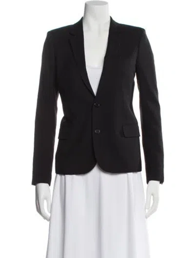 Pre-owned Saint Laurent Virgin Wool Blazer In Gray