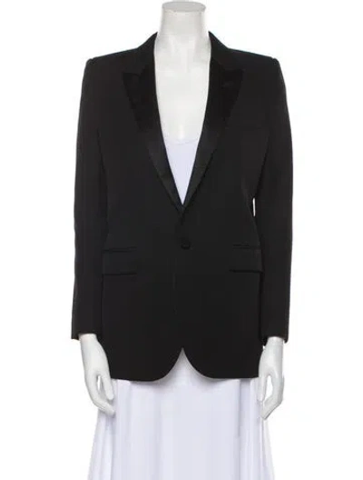 Pre-owned Saint Laurent Virgin Wool Blazer In Gray
