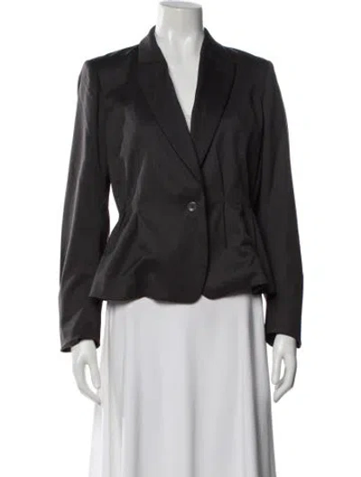 Pre-owned Saint Laurent Virgin Wool Blazer In Gray