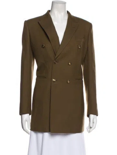 Pre-owned Saint Laurent Virgin Wool Blazer In Green