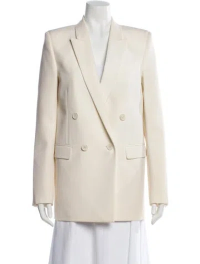 Pre-owned Saint Laurent Virgin Wool Blazer In Neutral