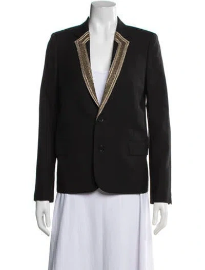 Pre-owned Saint Laurent Virgin Wool Blazer W/ Tags In Black