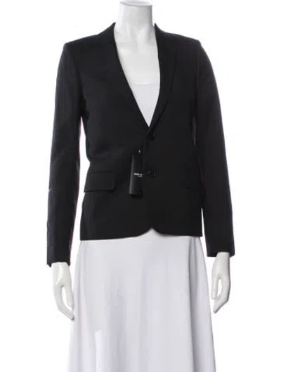 Pre-owned Saint Laurent Virgin Wool Blazer W/ Tags In Black