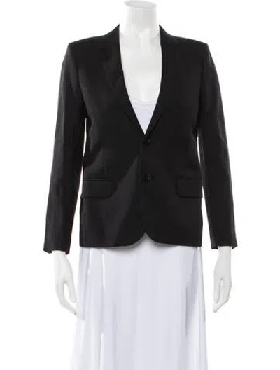 Pre-owned Saint Laurent Virgin Wool Blazer W/ Tags In Black