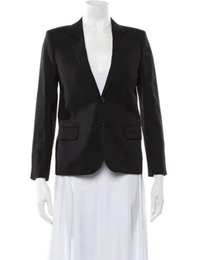 Pre-owned Saint Laurent Virgin Wool Blazer W/ Tags In Black