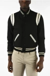 Saint Laurent Teddy Jacket In Wool In Black