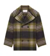 Saint Laurent Caban Coat Coats And Trench Coats Multicolor In Gray