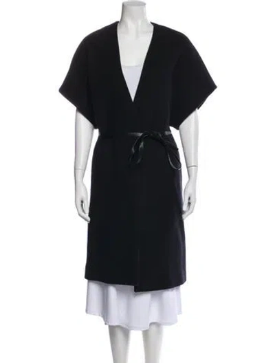 Pre-owned Saint Laurent Virgin Wool Coat In Black