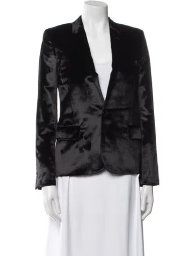 Pre-owned Saint Laurent Virgin Wool Jacket In Black
