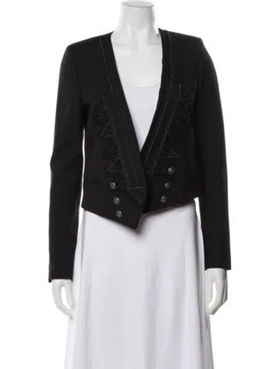 Pre-owned Saint Laurent Virgin Wool Jacket W/ Tags In Black