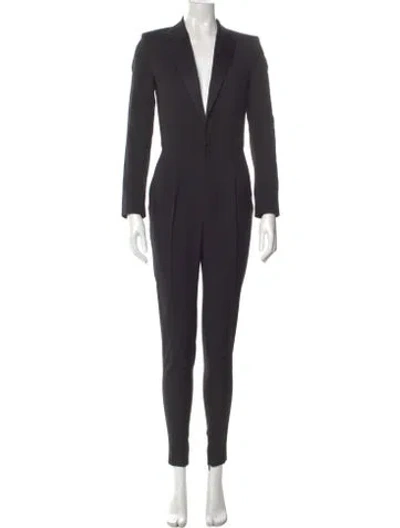 Pre-owned Saint Laurent Virgin Wool Jumpsuit In Black