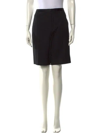 Pre-owned Saint Laurent Virgin Wool Knee-length Shorts In Black