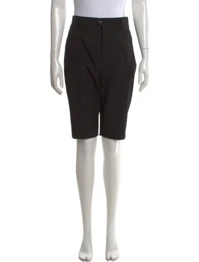 Pre-owned Saint Laurent Virgin Wool Knee-length Shorts In Black