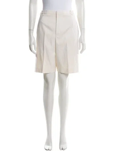 Pre-owned Saint Laurent Virgin Wool Knee-length Shorts In White
