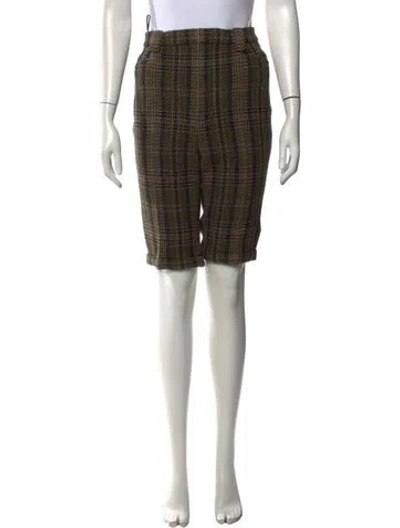 Pre-owned Saint Laurent Virgin Wool Knee-length Shorts In White