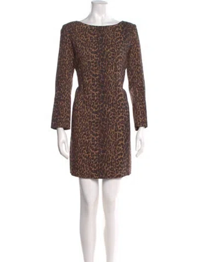 Pre-owned Saint Laurent Virgin Wool Mini Dress