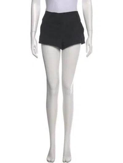 Pre-owned Saint Laurent Virgin Wool Mini Shorts In Black