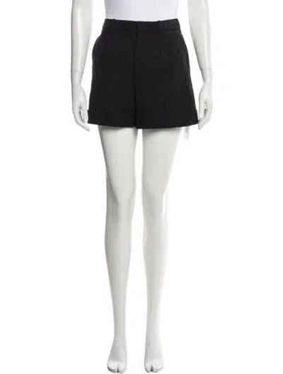 Pre-owned Saint Laurent Virgin Wool Mini Shorts In Black