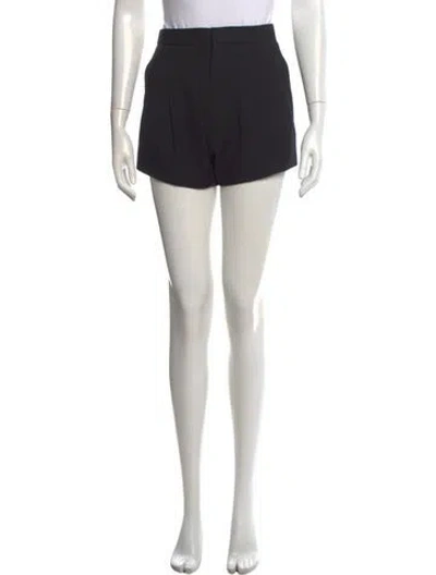 Pre-owned Saint Laurent Virgin Wool Mini Shorts In Black