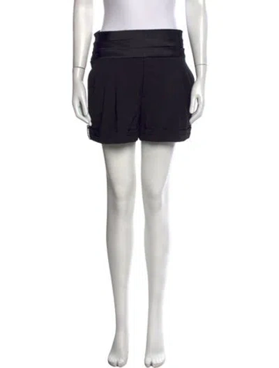 Pre-owned Saint Laurent Virgin Wool Mini Shorts In Black