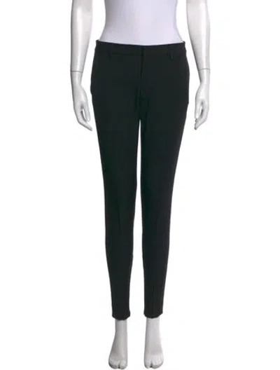 Pre-owned Saint Laurent Virgin Wool Skinny Leg Pants In Black
