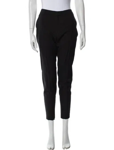 Pre-owned Saint Laurent Virgin Wool Skinny Leg Pants In Gray