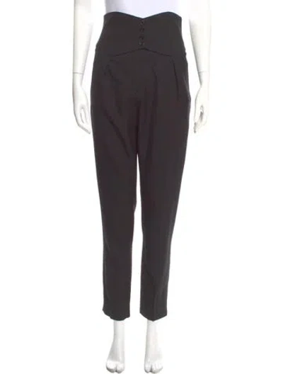 Pre-owned Saint Laurent Virgin Wool Skinny Leg Pants In Gray