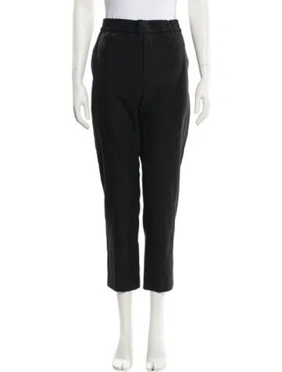 Pre-owned Saint Laurent Virgin Wool Straight Leg Pants In Blue