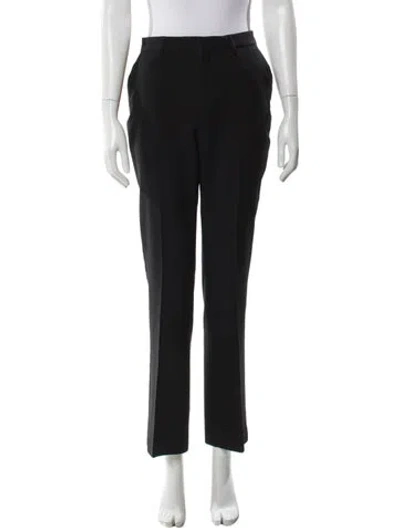 Pre-owned Saint Laurent Virgin Wool Straight Leg Pants In Gray