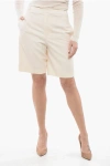 Saint Laurent Virgin Wool Tone Sur Tone Striped Shorts