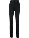 Saint Laurent Concealed Buttoned Trousers In Black