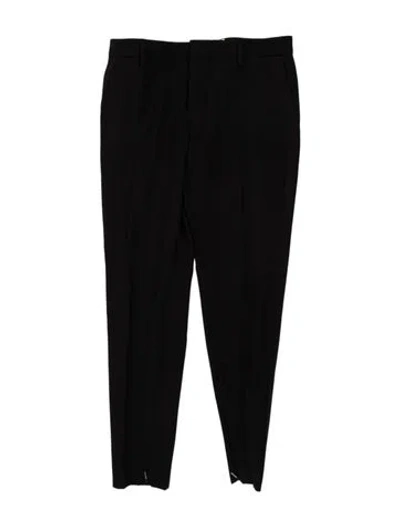Pre-owned Saint Laurent Virgin Wool Wide Leg Pants In Black