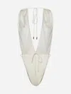 Saint Laurent Viscose Halter-neck Bodysuit In Cream