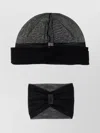 Saint Laurent Viscose Hat Headband And Choker Set In Black