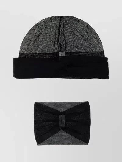 SAINT LAURENT VISCOSE HAT HEADBAND AND CHOKER SET