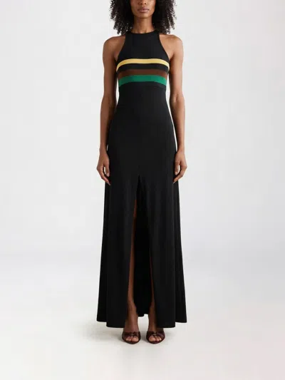 Saint Laurent Viscose Jersey Dress In Black