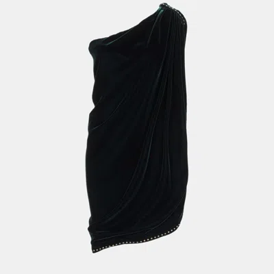 Pre-owned Saint Laurent Viscose Mini Dress 34 In Black