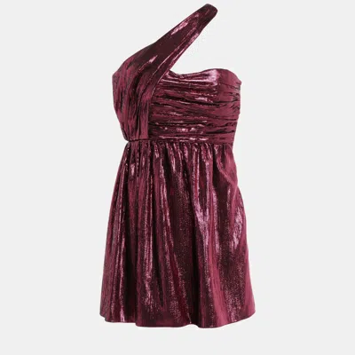 Pre-owned Saint Laurent Viscose Mini Dress 38 In Pink