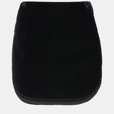 Pre-owned Saint Laurent Viscose Mini Skirts 38 In Black