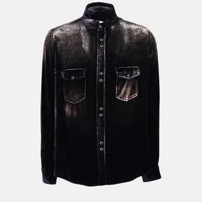 Pre-owned Saint Laurent Viscose Shirt M In Black