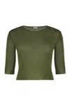 Saint Laurent Cropped Top With Cassandre