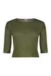 Saint Laurent Viscose Top In Green
