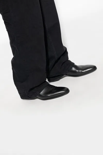 Saint Laurent ‘vlad' Leather Ankle Boots In Black