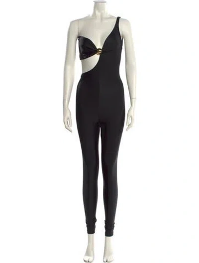 Pre-owned Saint Laurent V-neck Jumpsuit In Black