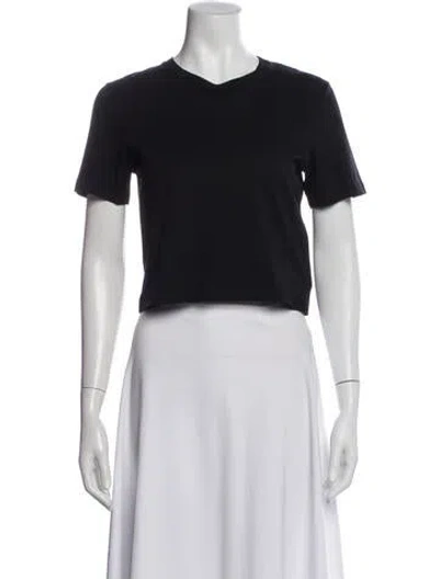 Pre-owned Saint Laurent V-neck Short Sleeve T-shirt In White