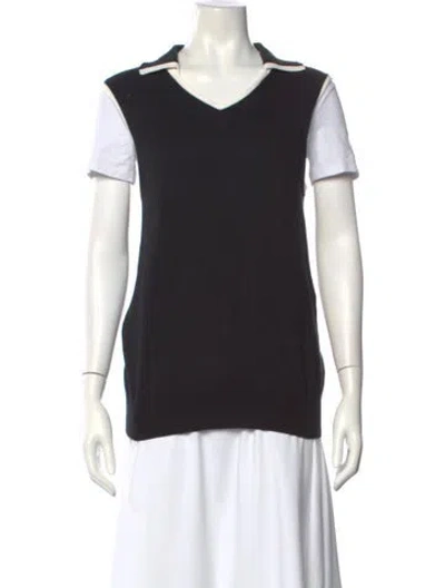 Pre-owned Saint Laurent V-neck Sweater In Black