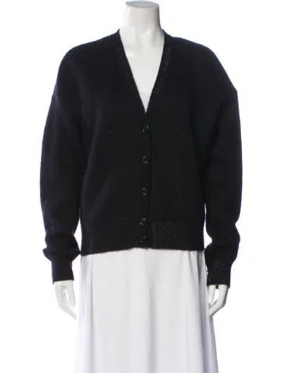 Pre-owned Saint Laurent V-neck Sweater In Black