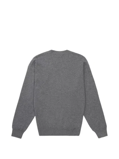 Saint Laurent V-neck Sweater In Gray