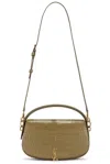 Saint Laurent Voltaire Alligator Bag In Green
